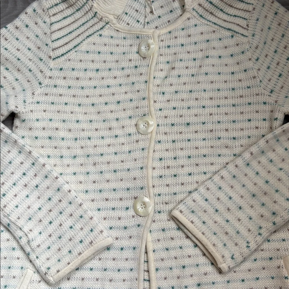 Free People Cozy Cream Hooded Cardigan Sweater - Picture 2 of 9